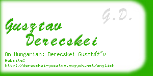 gusztav derecskei business card